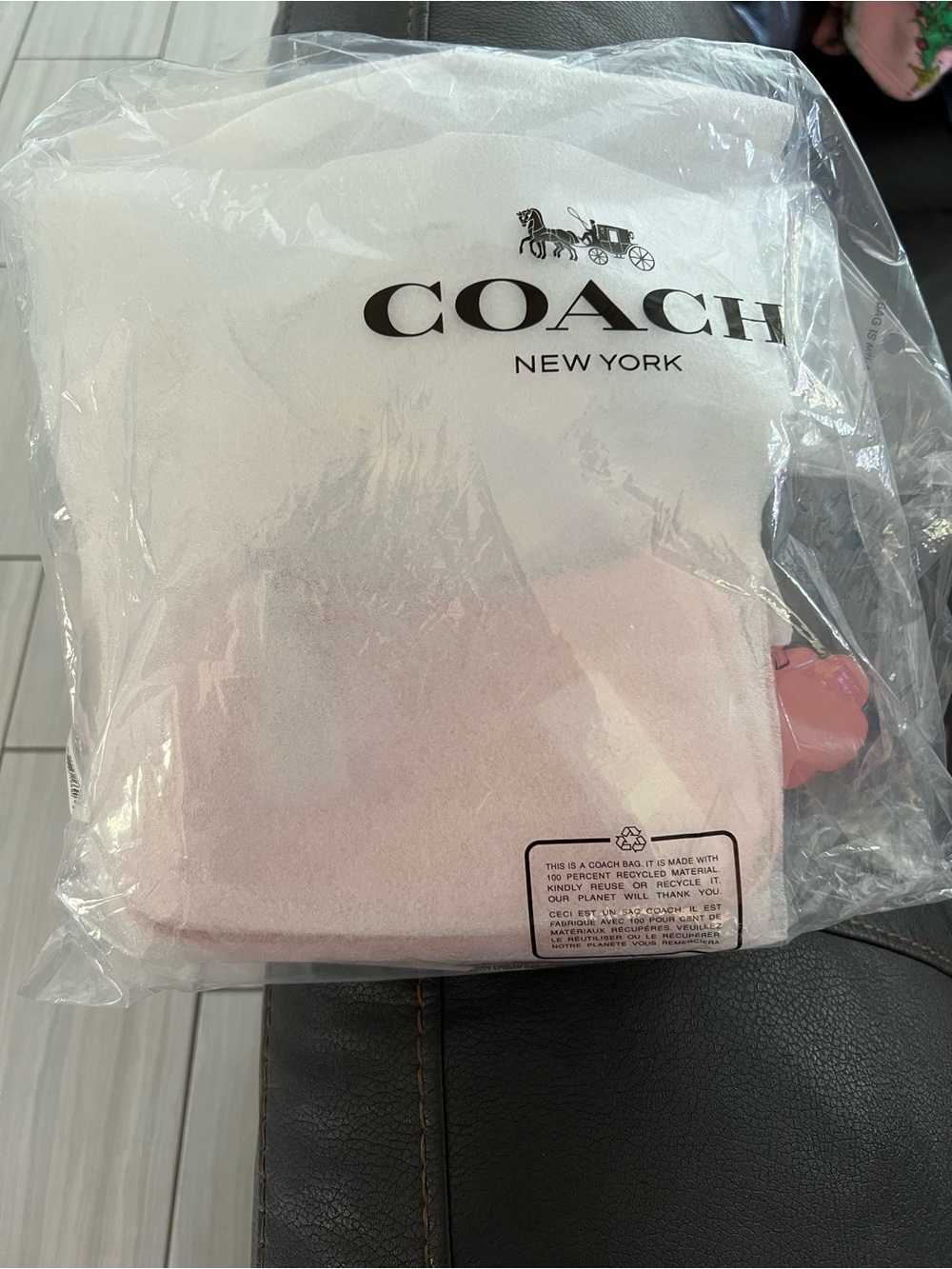 Coach Terri powder pink with charms